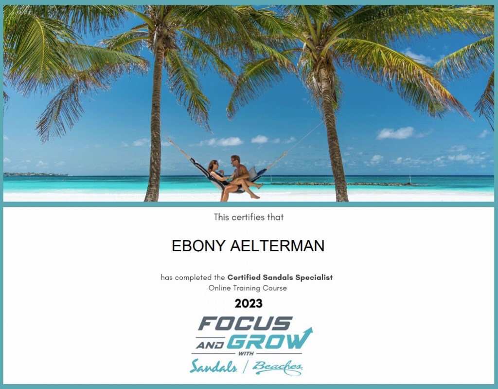 Certified Sandals Specialist